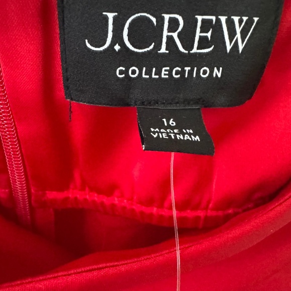 NWT J.Crew Collection Gwyneth slipdress in luster charmeuse, Red 16 - Picture 4 of 8